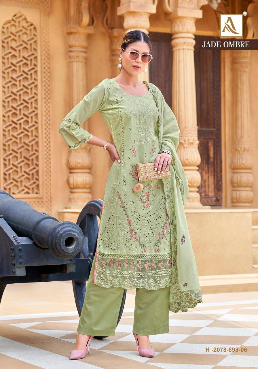 Alok suit jade ombre Wholesale dress materials online